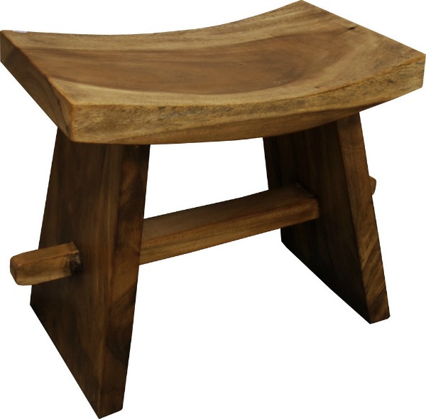 Oriental Curved Fruit Wood Stool