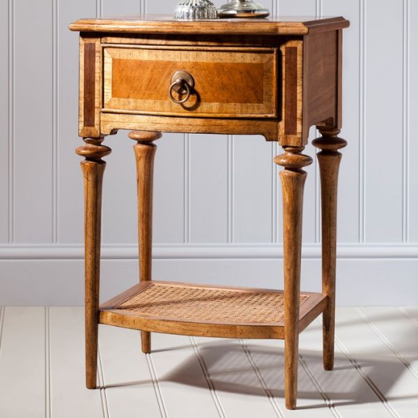 Spire 1 Drawer Walnut Bedside Cabinet