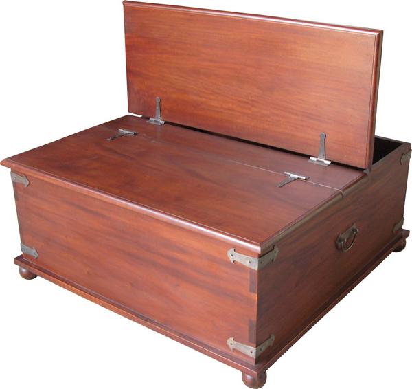 Vintage Mahogany Trunk Table