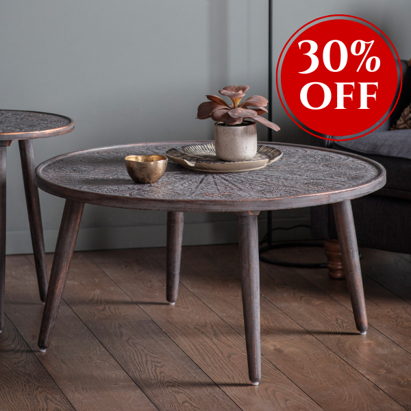Agra Copper Grey Coffee Table