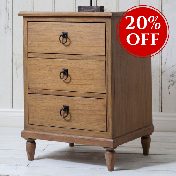 Annecy Weathered Bedside Table BSF301