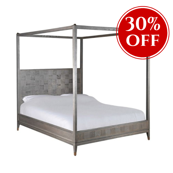 Astor Oak Four Poster Bed Grey 