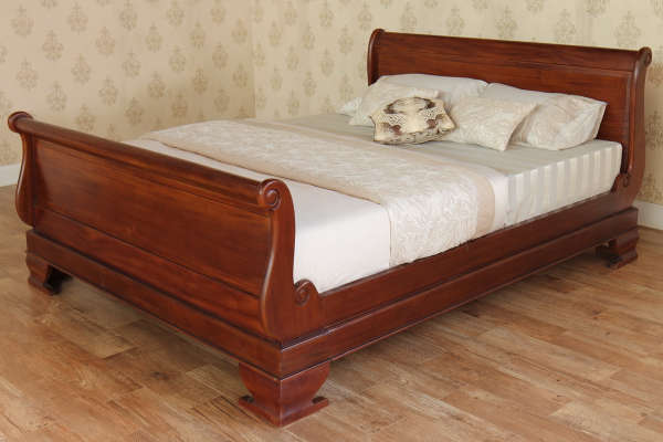 Mahogany Sleigh Bed Regular Footboard B009