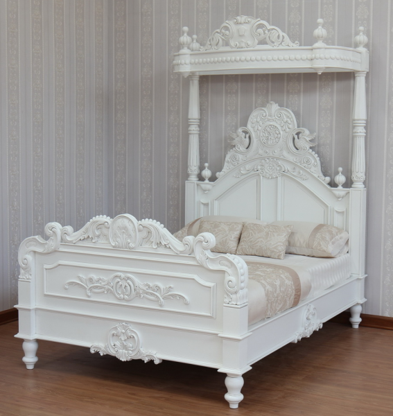 Mahogany Half Tester Canopy Bed B024P