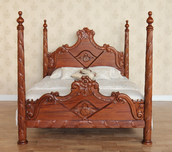 French Versailles Four Poster Bed B026
