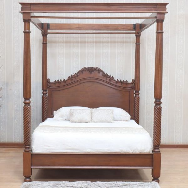 Georgian Mahogany Four Poster Canopy Bed