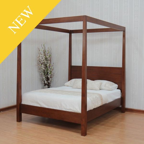 Mahogany Shaker Four Poster Bed Frame B053