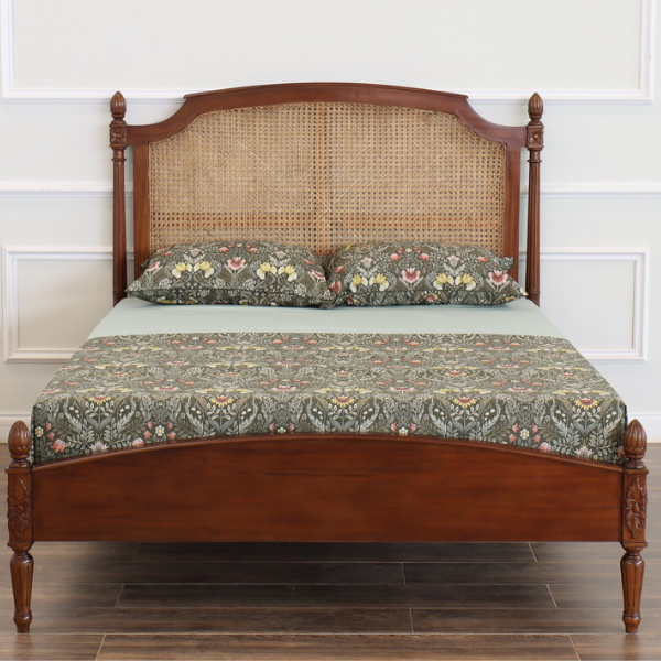 Clarissa Rattan Bed with Low Footboard