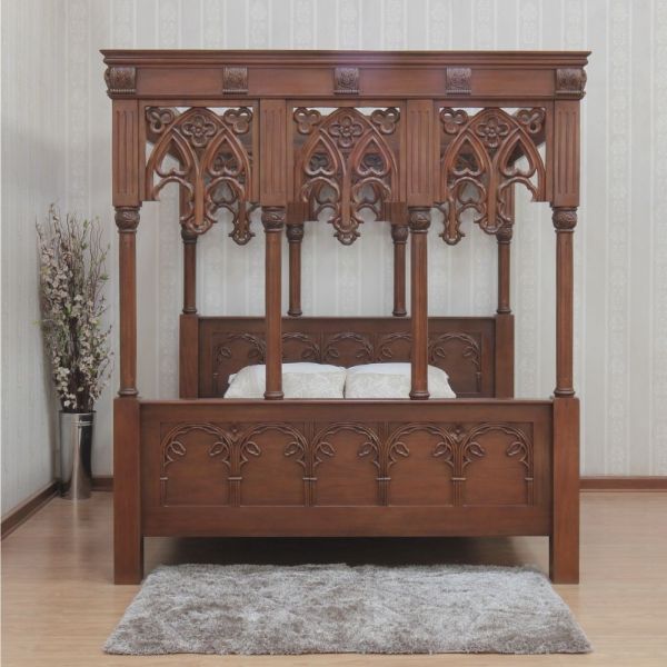 Franklin Mahogany Four Poster Bed