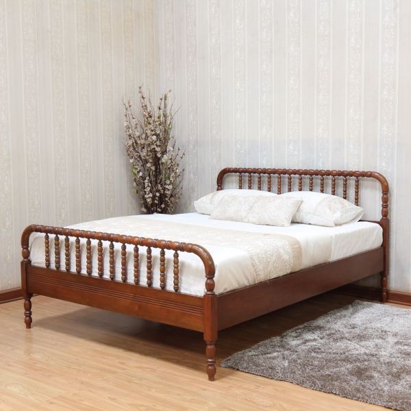 Bobbin Mahogany Bed Frame