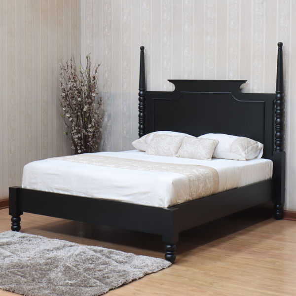 Black Bobbin Spire Bed Frame