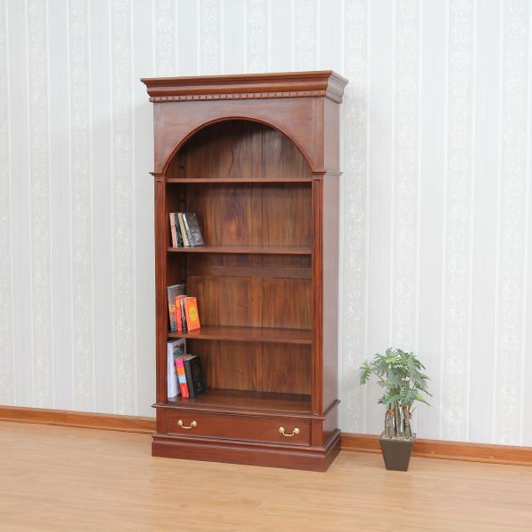 Solid Mahogany Arch Bookcase BCS024