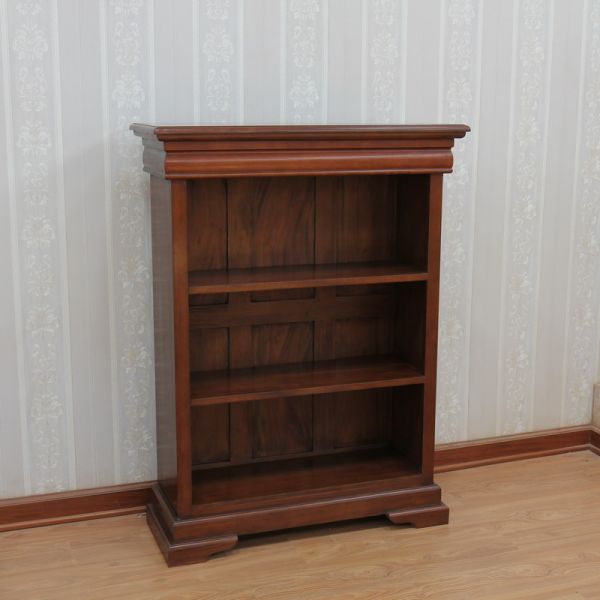 Solid Mahogany Sleigh Bookcase BCS026