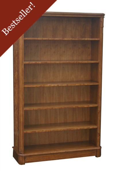 Hampton Tall Wide Walnut Bookcase