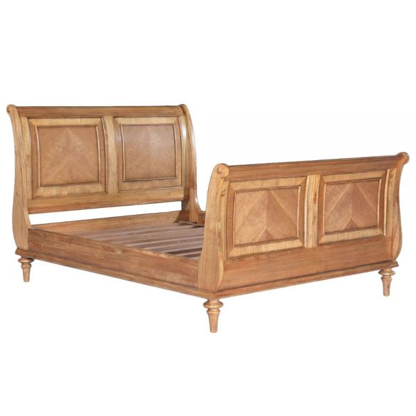 Spire High End Walnut Sleigh Bed BF153