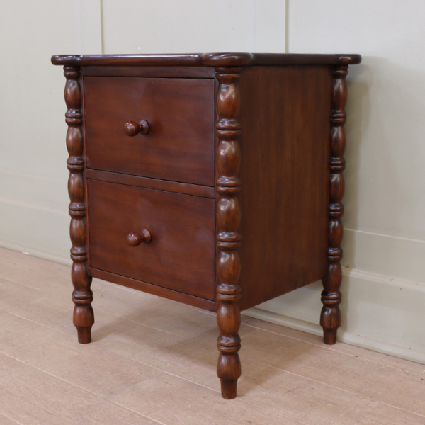 Bobbin Bedside Table (2 drawer)