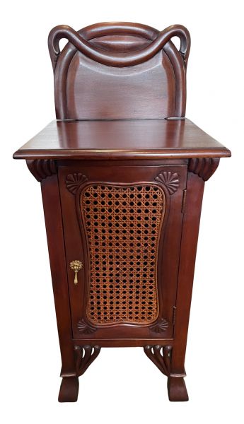 French Rattan Bedside Cabinet