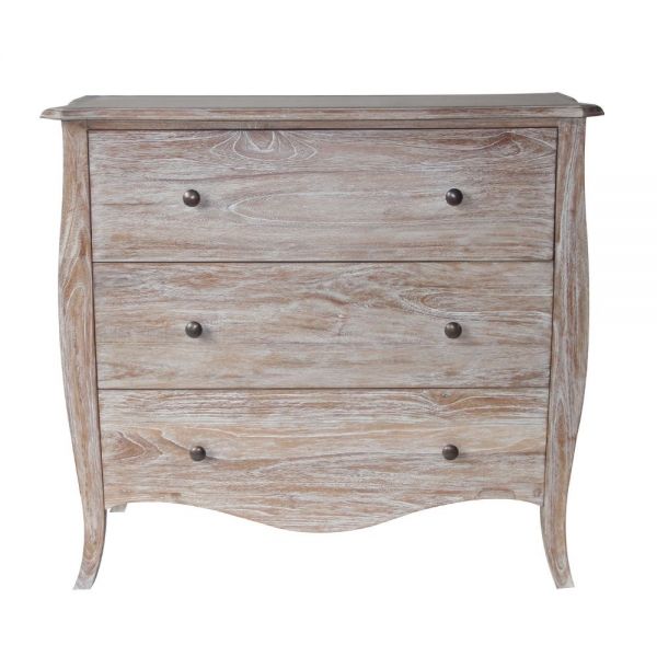 Eloise French 3 Drawer Chest Of Drawers