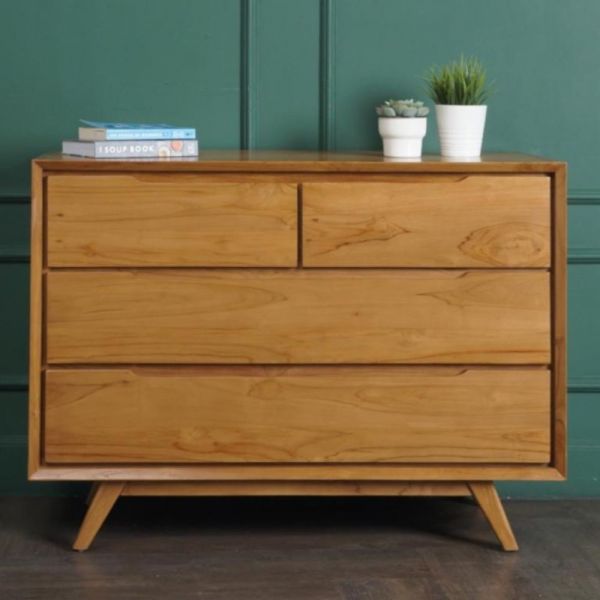 Flynt Teak Four Drawer Chest of Drawers