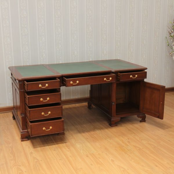 Large Mahogany Partners Desk DSK001LG