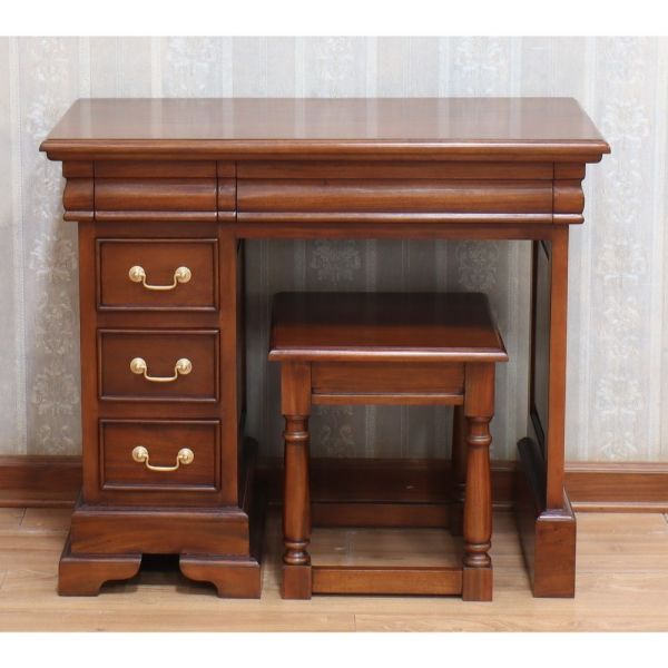 Single Pedestal Dressing Table with Stool DSK018