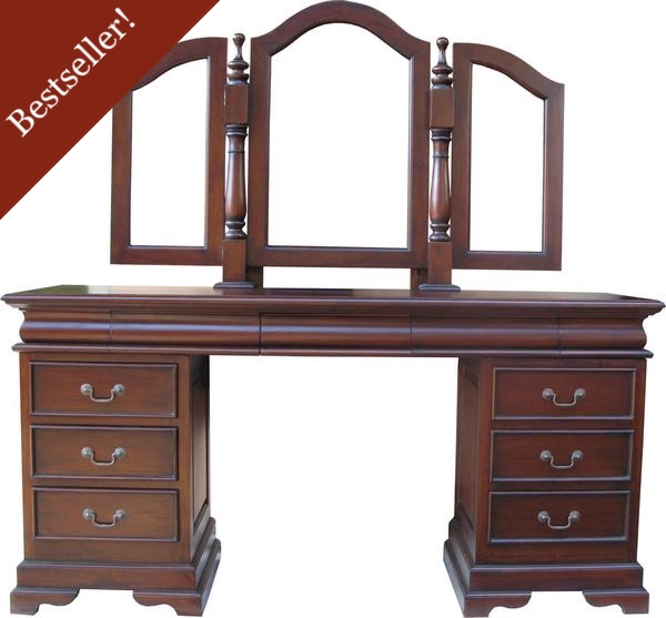 Solid Mahogany Nine Drawer Dressing Table DST001
