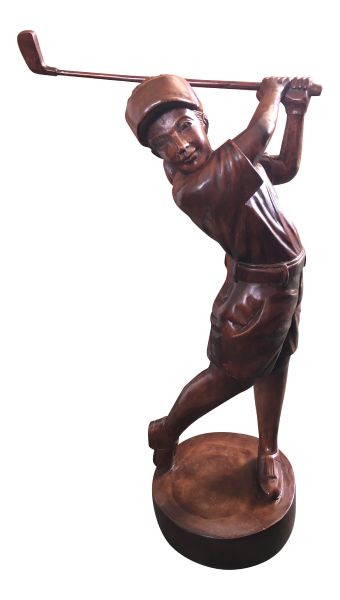 Large Female Golfer Statue / Ornament
