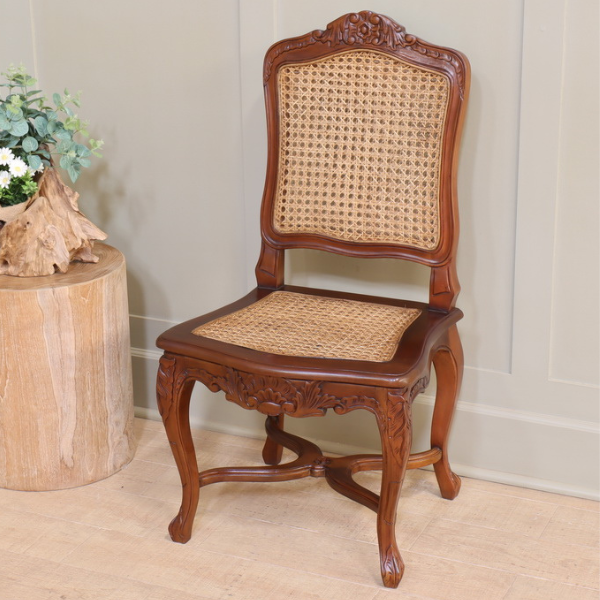French Rattan Side Chair
