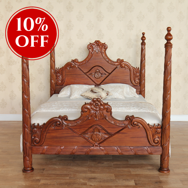 French Versailles Four Poster Bed