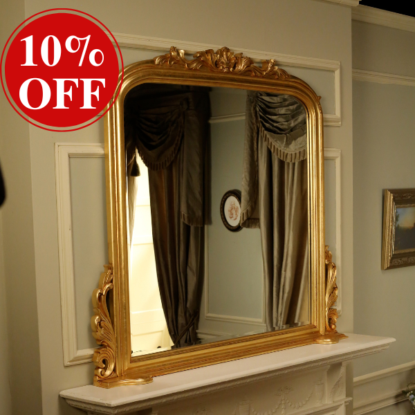 Gold Overmantle Mirror MR016G