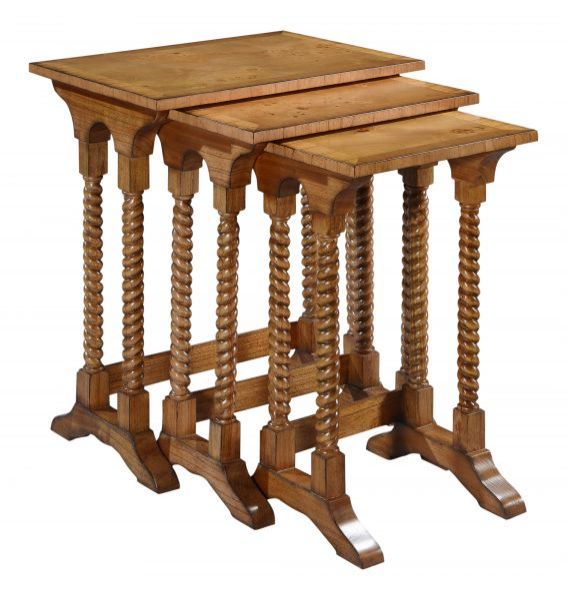 Hampton Walnut Nest of 3 Tables H3086