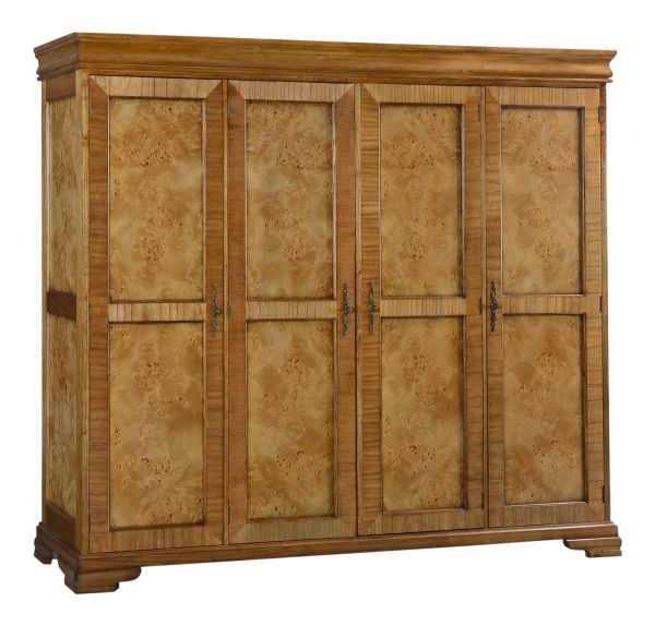 Hampton 4 Door Walnut Wardrobe