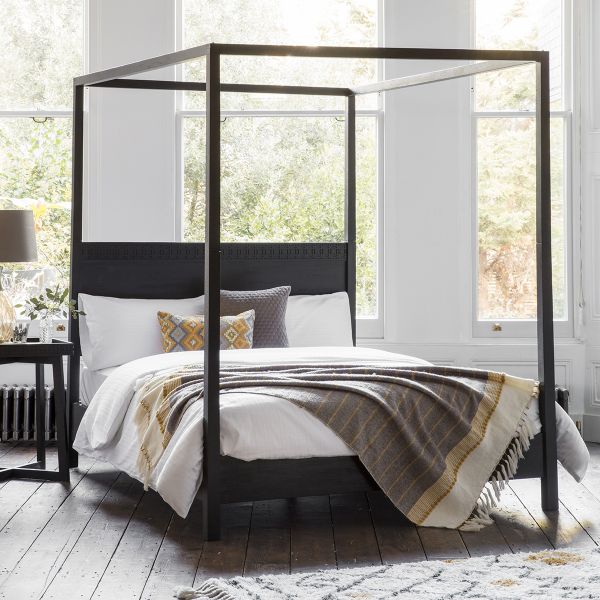 Hedonist (Black) Four Poster Bed