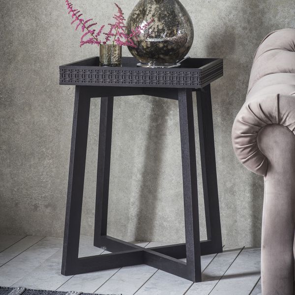 Hedonist (Black) Open Bedside Table