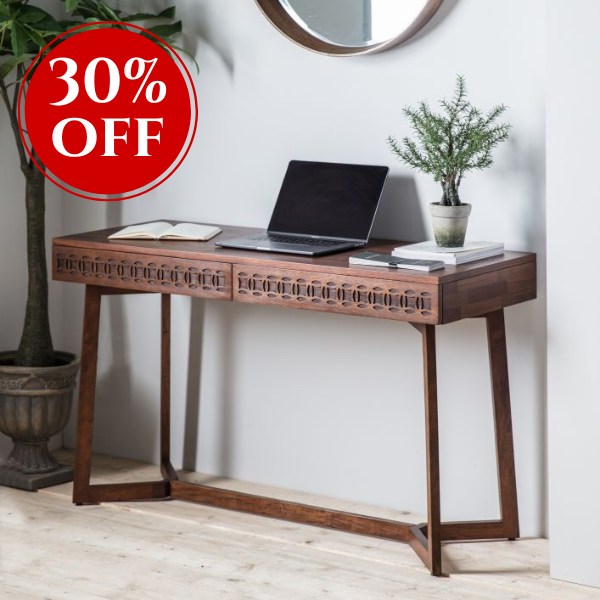 Hedonist (Brown) 2 Drawer Desk