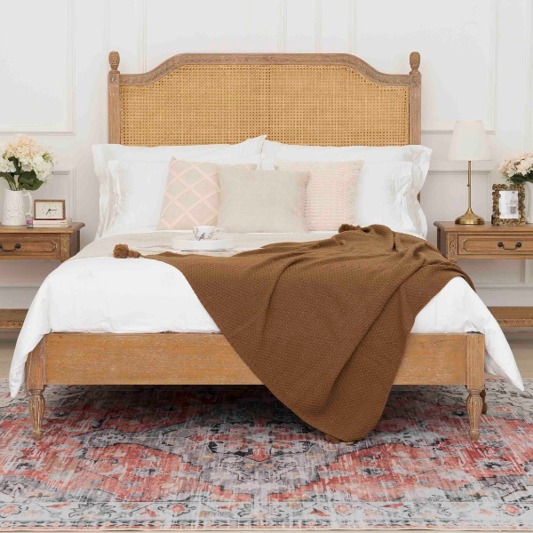 Loire French Rattan Bed Frame