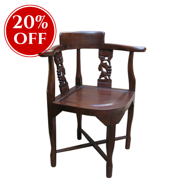 Solid Mahogany Corner Chair