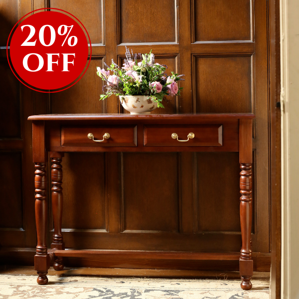 Mahogany Hall Table with 2 drawers