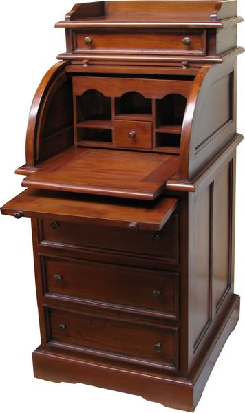 Roll Top Mahogany Bureau DSK010