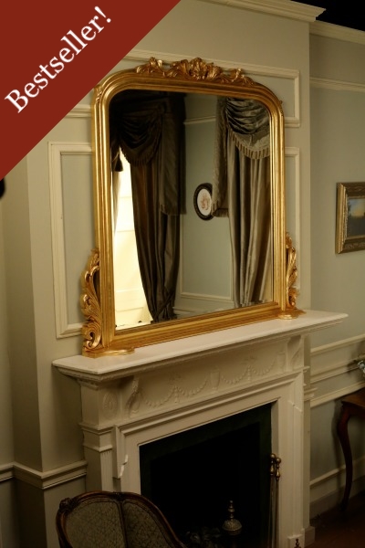 Gold Overmantle Mirror MR016G