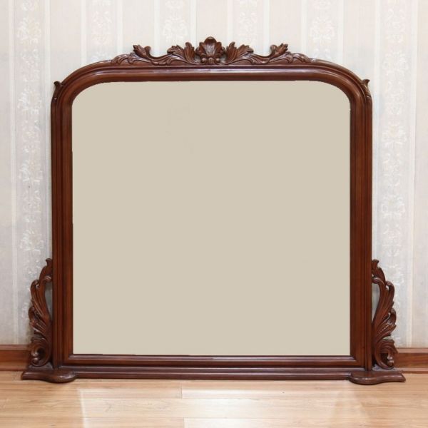 Mahogany Overmantle Mirror MR016