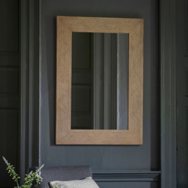 Martinique Parquet Rectangular Weathered Mirror