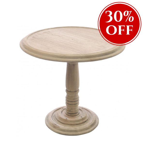 Natural Mahogany Vintage Pedestal Table