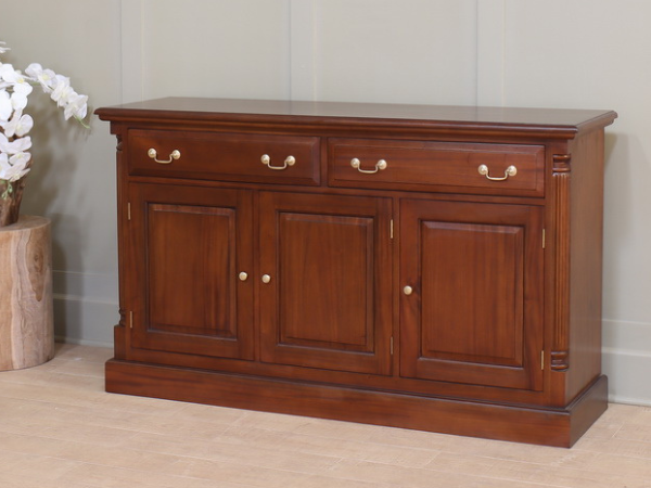 Pillar Three Door Mahogany Sideboard