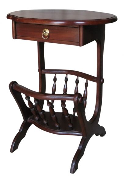 Oval Mahogany Magazine Rack RCK019