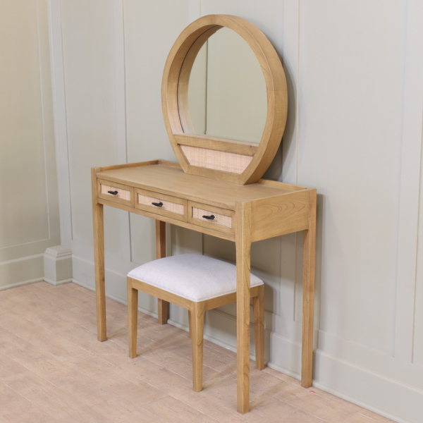 Scandi Dressing Table, Mirror & Stool