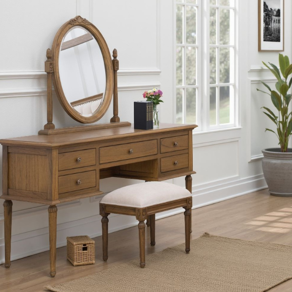 Serenity French Dressing Table and Mirror