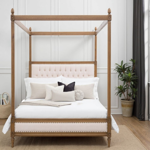 Serenity Upholstered Canopy Bed