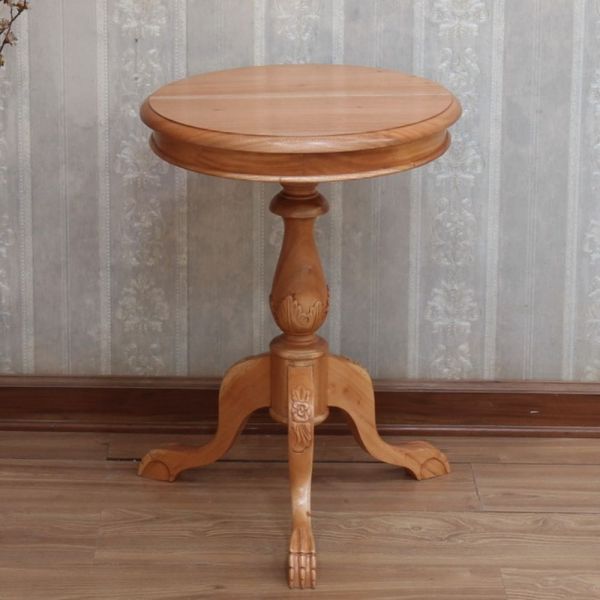 Solid Mahogany Carved Leg Wine Table