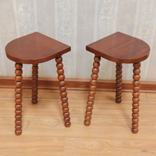 Bobbin Mahogany Side Tables (pair)